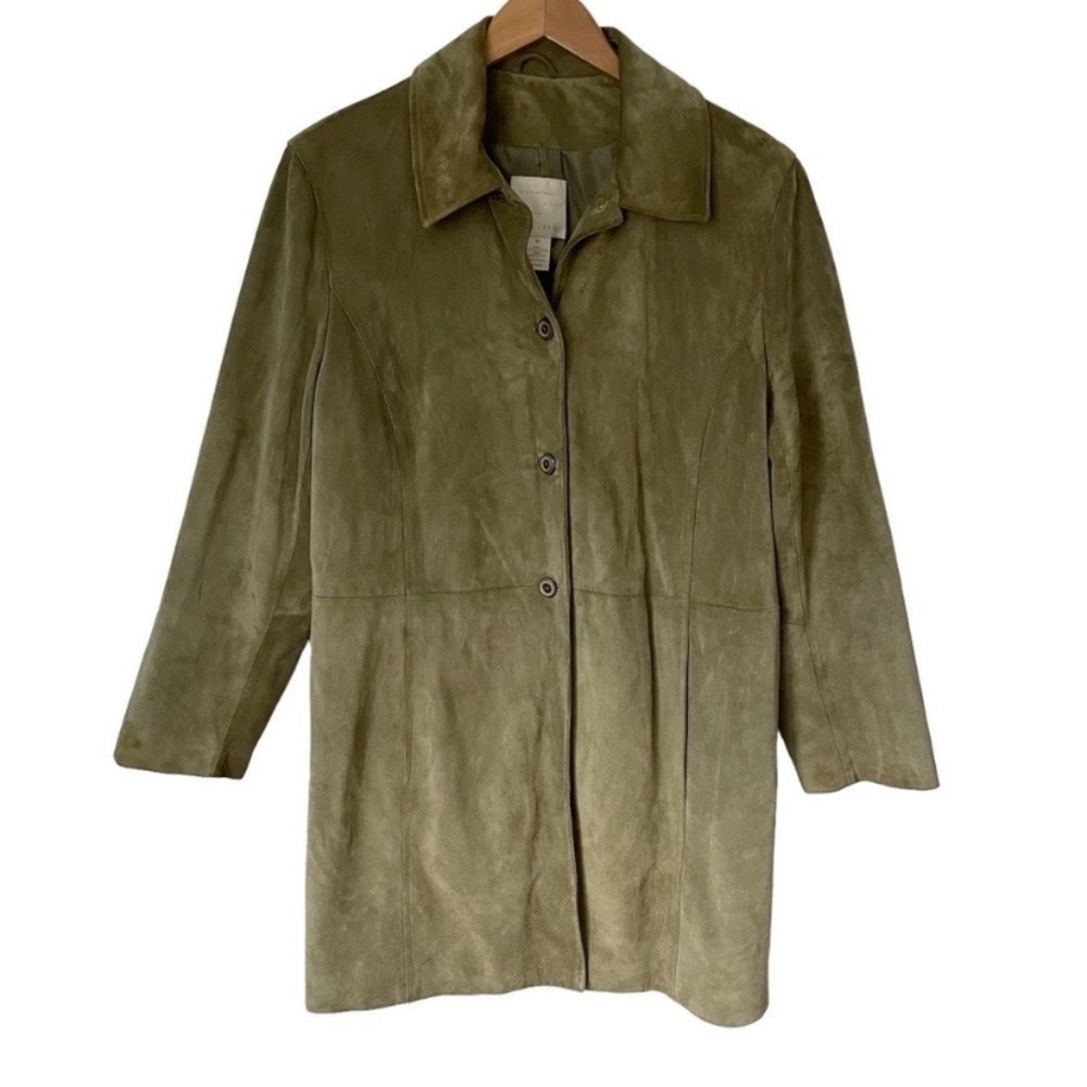 J. jill green calf suede jacket